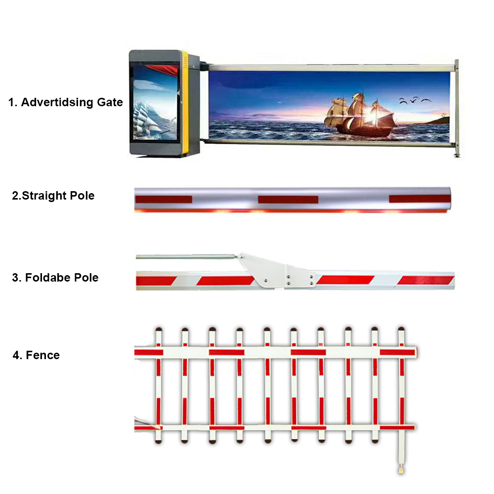 30 Meters Remote Control Heavy Duty Parking Barrier Gate 140W Output Efficiency