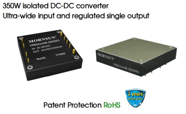 Quality 350W isolated DC-DC converter Ultra-wide input and regulated single output for sale