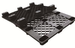 China 4 Way Entry 9 Feet HDPE Nestable Plastic Pallets Industrial Warehouse on sale