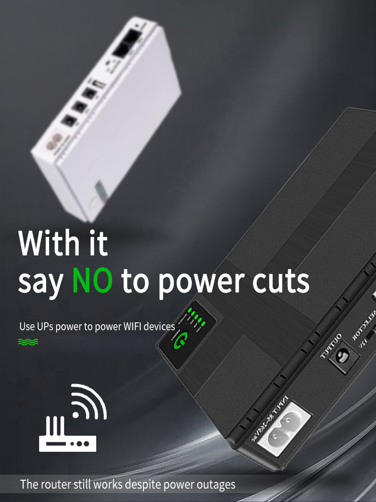 Diverter Support Mini DC Ups 12v For WiFi Router 8800mah Battery Backup Power