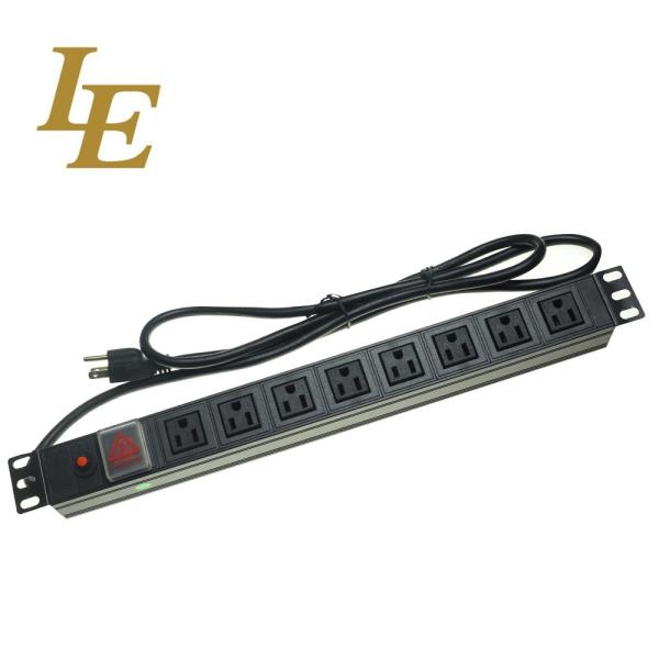 19 Inch USA Horizontal Vertical Installation125V 50/60Hz 15A Distribution Unit For Network Server Racks