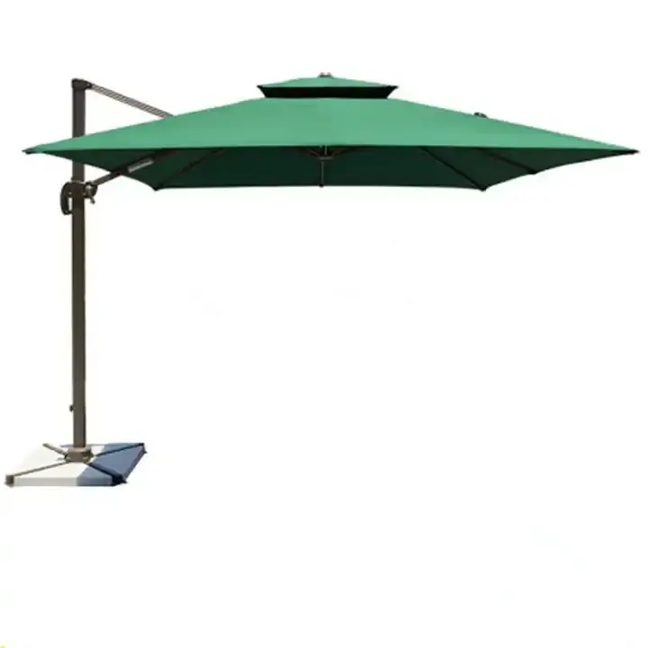 Green Aluminum Umbrellas Commercial Use Sunshade Aluminum Umbrella For Pool