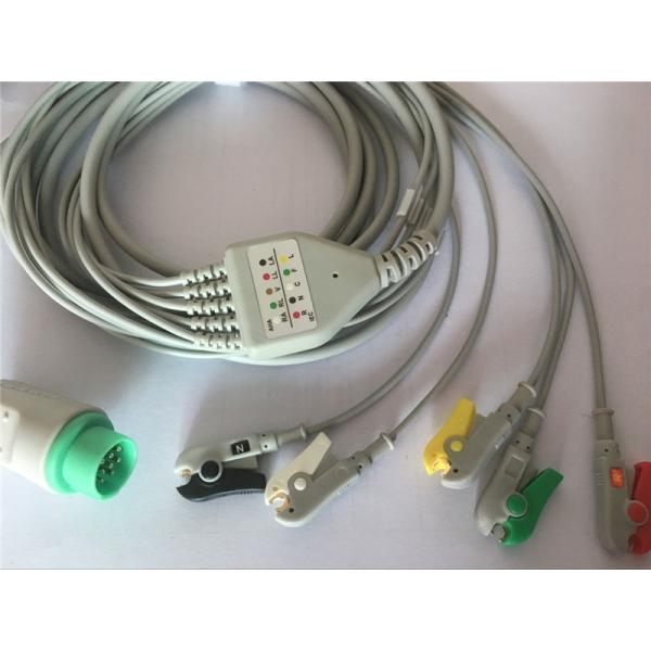 Biolight 5 Lead ECG Disposable Ecg Lead Wires 12pin TPU Jacket