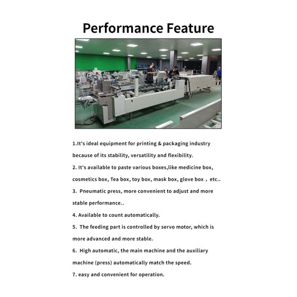 Automatic Grade Automatic Box Folder Gluer Machine CQT 800 for Corrugated Cardboard