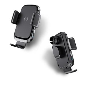 2021 new design Qi certified 10W 15W automatic induction fast wireless car charger for iPhone X