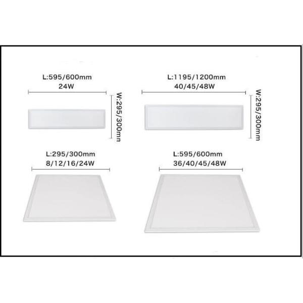 Waterproof Recessed Led Flat Panel Light 2ft 48 Watt 4500lm Aluminum Material