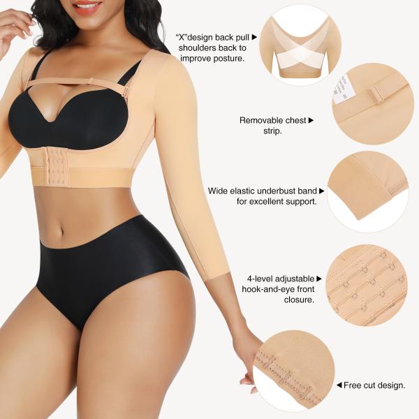 Women Fitness Body Shaper Bra Maching Embroidery and Shapers by HEXIN Custom Service