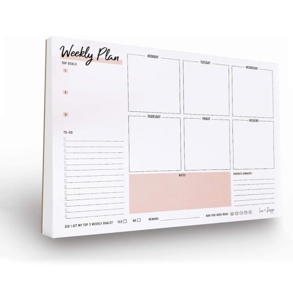 Quality 50 Sheets Tear Off Magnetic Fridge Notepads Meal Weekly Planner Memo for sale