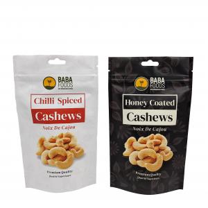 China Reusable Custom Printed Standing Zipper Bag Dry Fruits Cashew Nuts Packaging Zip Lock Plastic Bag on sale