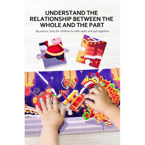 48PCS Floor Jigsaw Puzzles Raising Children Recognition Memory Skill