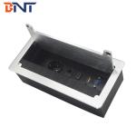 Brush cover European power computer desktop socket box with usb