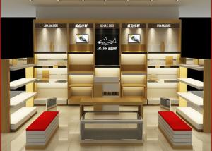 China Customized Size Shoe Store Display Shelves For Boutique Brand Shoes Shop on sale