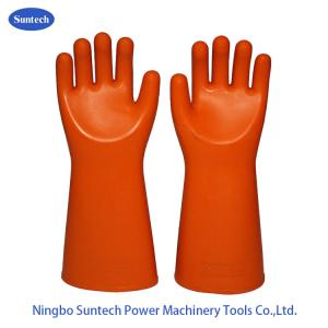 Straight Cuff Rubber Latex 35KV Insulating Electric Gloves