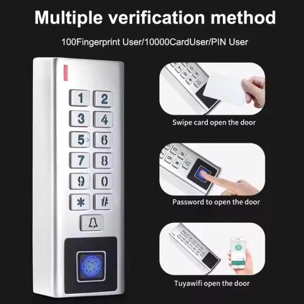 Tuya App Waterproof Metal Case WIFI RFID Smart Lock Fingerprint Access Control