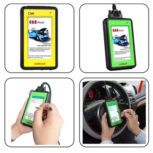 Original CareCar C68 DIY Professional Car Scanner Diagnostic Tools Support Multi Languages