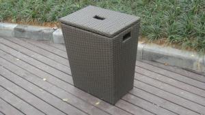 Washable Resin Wicker Storage Box for Indoor Bedroom Decorative