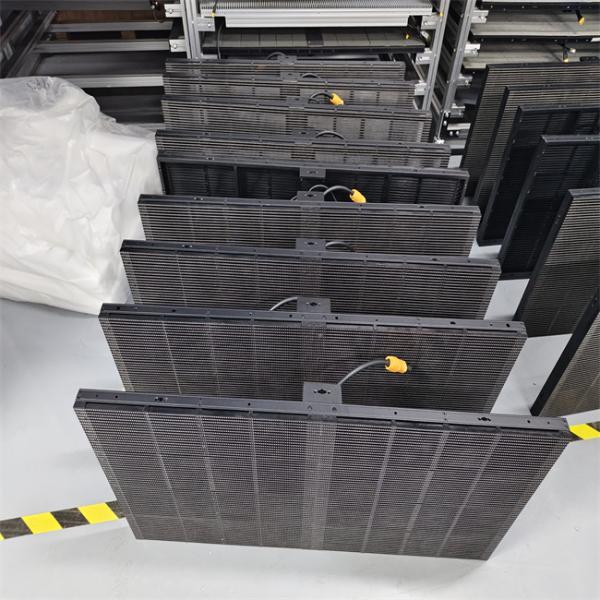 Customized Full Color Transparent Display Screen For Building Facades / Glass Curtain Walls