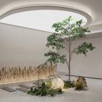 Custom Corner Artificial Ficus Tree Space Decoration Minimalist Style