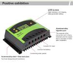 24V 12V PWM 60a Solar Charge Controller 30A PWM Solar Regulator