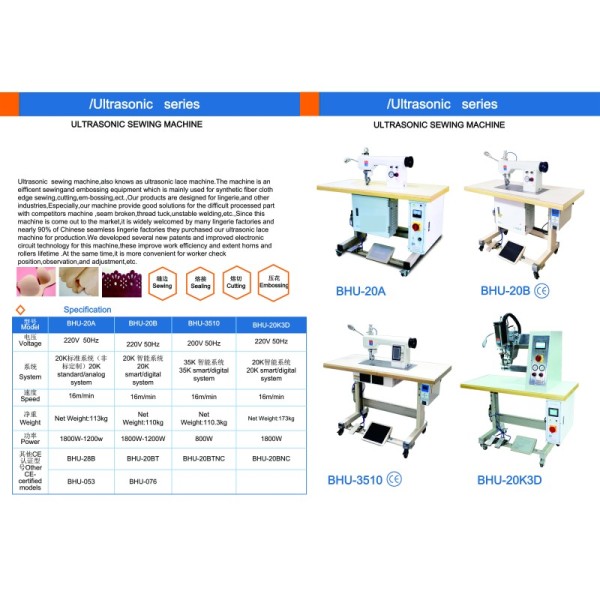 Multi-Function Ultrasonic Cutting and Welding Machine for Apparel and Nonwoven Industry