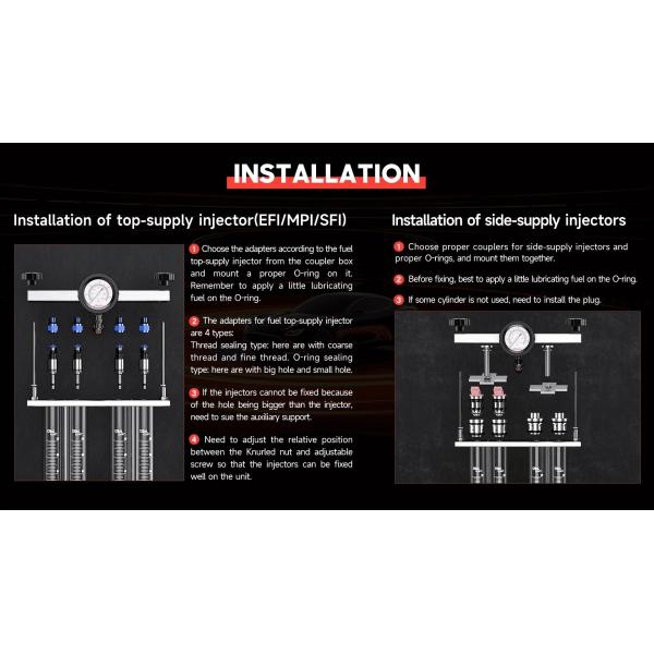 ANCEL AJ400 Fuel Injector Tester Injector Cleaning Machine, 4 Cylinders for Car 110V or 220V