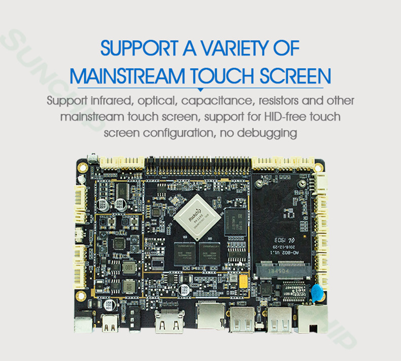 2K 4K Embedded Board Rk3399 Core Android Controller Board Custom Wifi BT Drive