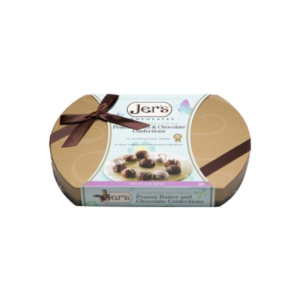 Quality OEM Welcome Small Empty Chocolate Boxes Elliptical Shape For Anniversary for sale