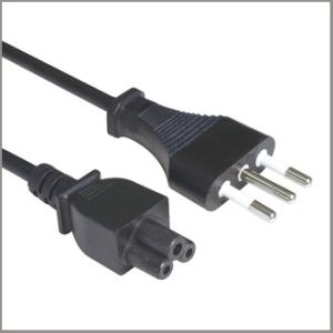 Italian AC adapter input power cord with IEC320 C5 connector
