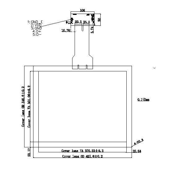 Fast Response Transparent Touch Panel , 19 Inch Touch Screen For Vending Machine