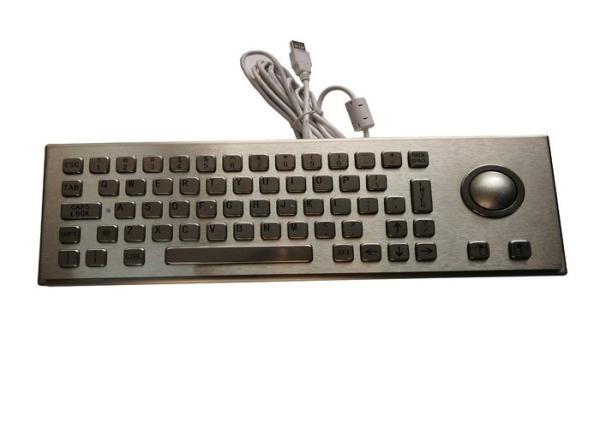 Quality Outdoor Explosion Proof All In One Keyboard , Silver Wired Keyboard With Trackball For Mine for sale