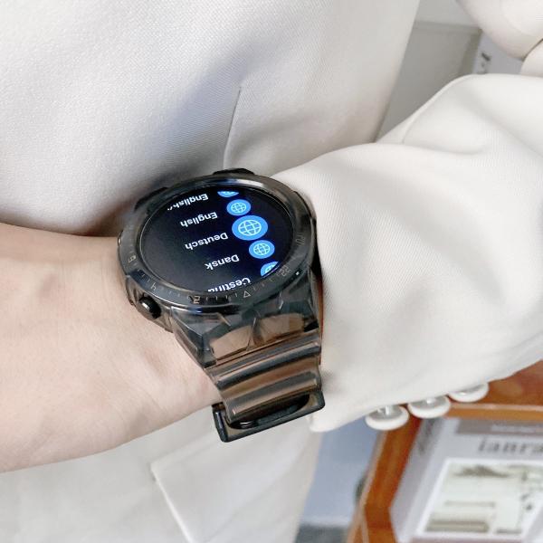 Quality Multicolored Width 23mm TPU Transparent Strap Glacier For Huawei Watch GT2 for sale