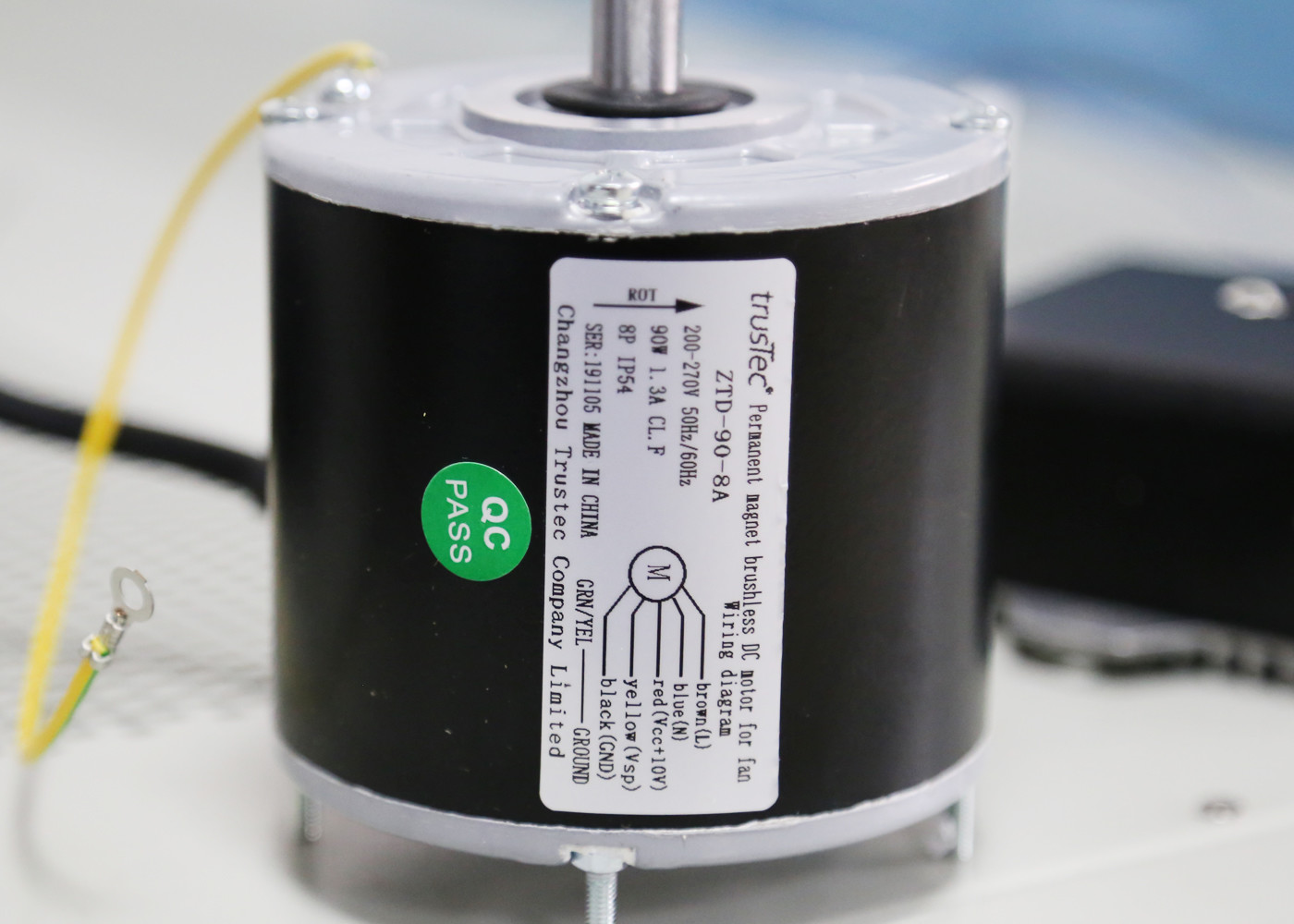 Variable Speed Sensorless Bldc 200w Brushless Dc Electric Motor In Centrifugal Fan
