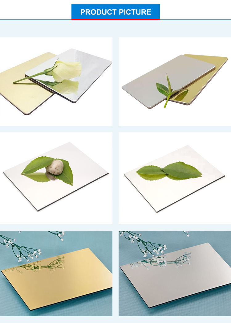AA3003 Mirror Aluminum Composite Panel Acp B1 FR A2 Unbroken