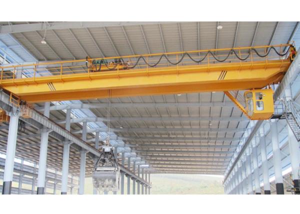 Quality Workshop Double Girder Overhead Crane 30T Lifting Capacity With Grab Bucket for sale