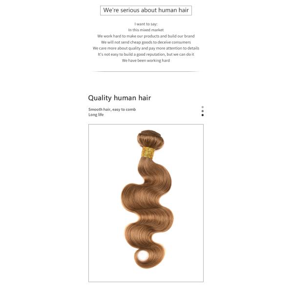 Healthy 22 Inch Body Wave Human Hair Extensions Color 27 Body 800