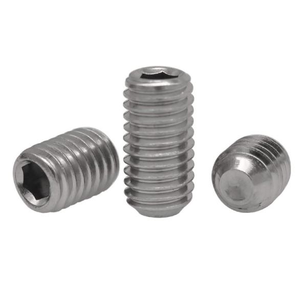 Quality DIN 916 Allen Drive No Head Grub Set Screws DIN916 Stainless Steel 316 Hexagon Socket Set Screws With Cup Point for sale