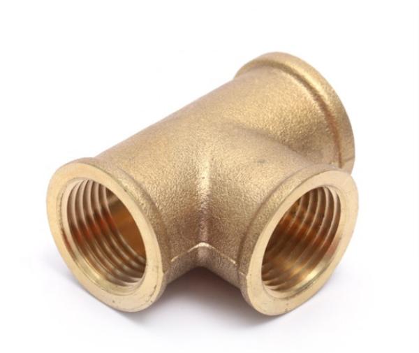 Quality 1/4 Inch 1/2" 3/4 Brass Pipe Fittings Female Hexagon Head Forged 3 Way Equal Reduced Tee for sale