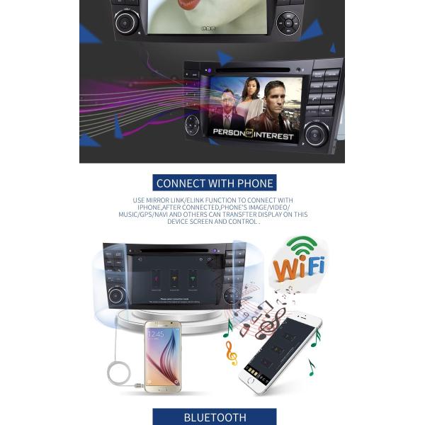ISDB/DVB-T Mercedes Benz Double Din Dvd Player B200 Heat Dissipation