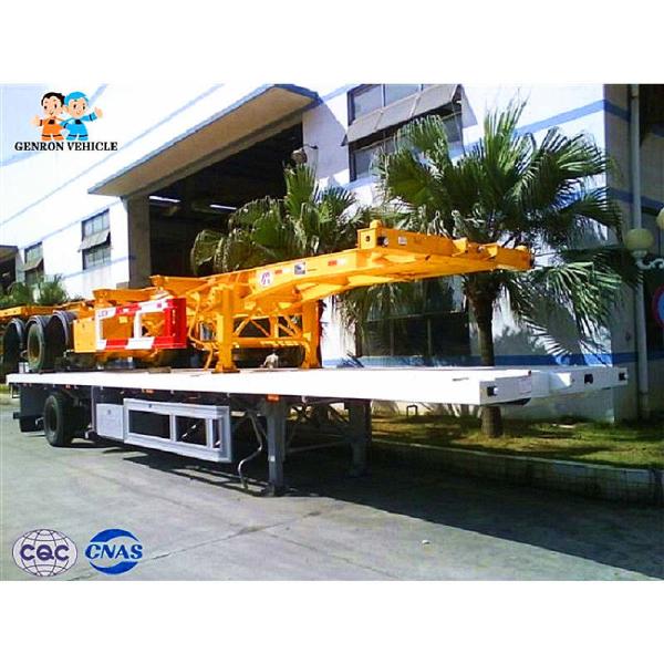 Quality Port Skeletal Flat Rack Intermodal 40ft Cargo Container Trailer for sale