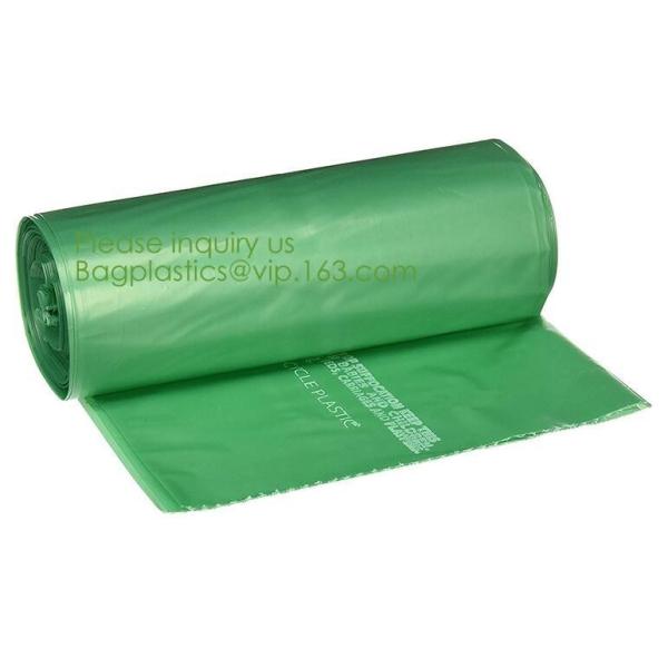 custom size 100% biodegradable EN13432 compostable trash bags from China factory,OK COMPOST bio degradable plastic bag