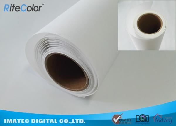 Quality Inkjet Print Fabric Polyester Canvas Rolls With Blank White Matte Coated Surface for sale
