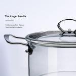 Custom Made Transparent High Borosilicate Glass Soup Pot