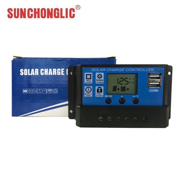 Quality 12v / 24v  pwm solar charger controllers 5v / 2a usb output  for sale