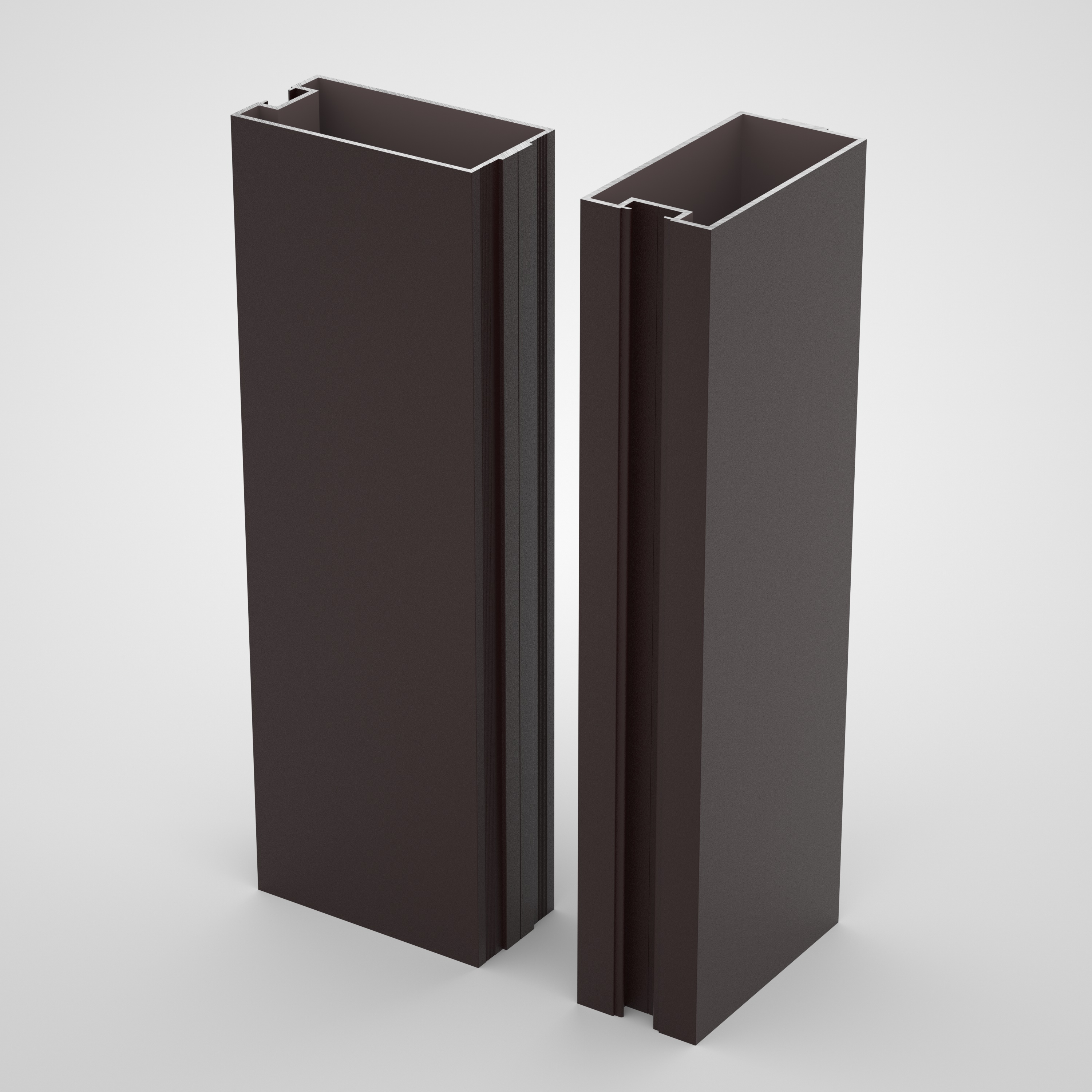 Curved Aluminum Extrusion 6063 Curtain Wall Profiles Powder Coated
