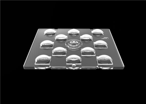 Quality Transparent Cone Shaped Cree LED Lens , Symmetrical Square LED Lens With Silicone Gasket for sale