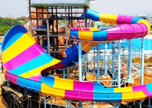 Buy cheap Colorful Custom Water Slides , 16m Height Open / Close Large Spiral Slide product