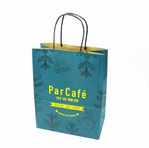 China Holiday Party Custom Printed Paper Bags With Handles Eco - Friendly Thanksgiving on sale
