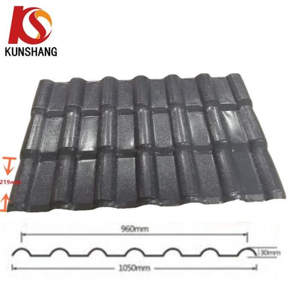 PVC Teja Espanola Plastic Roof Panel 1050mm Width ASA Coating PVC Synthetic Resin Roof Tile