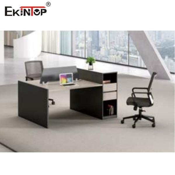 Quality Wooden Cubicles And Workstations , Modern Computer Table For 2 Persons for sale