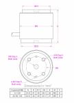 Miniature Flange Style Reaction Torque Transducer 0-885 lbf-in Static Torque